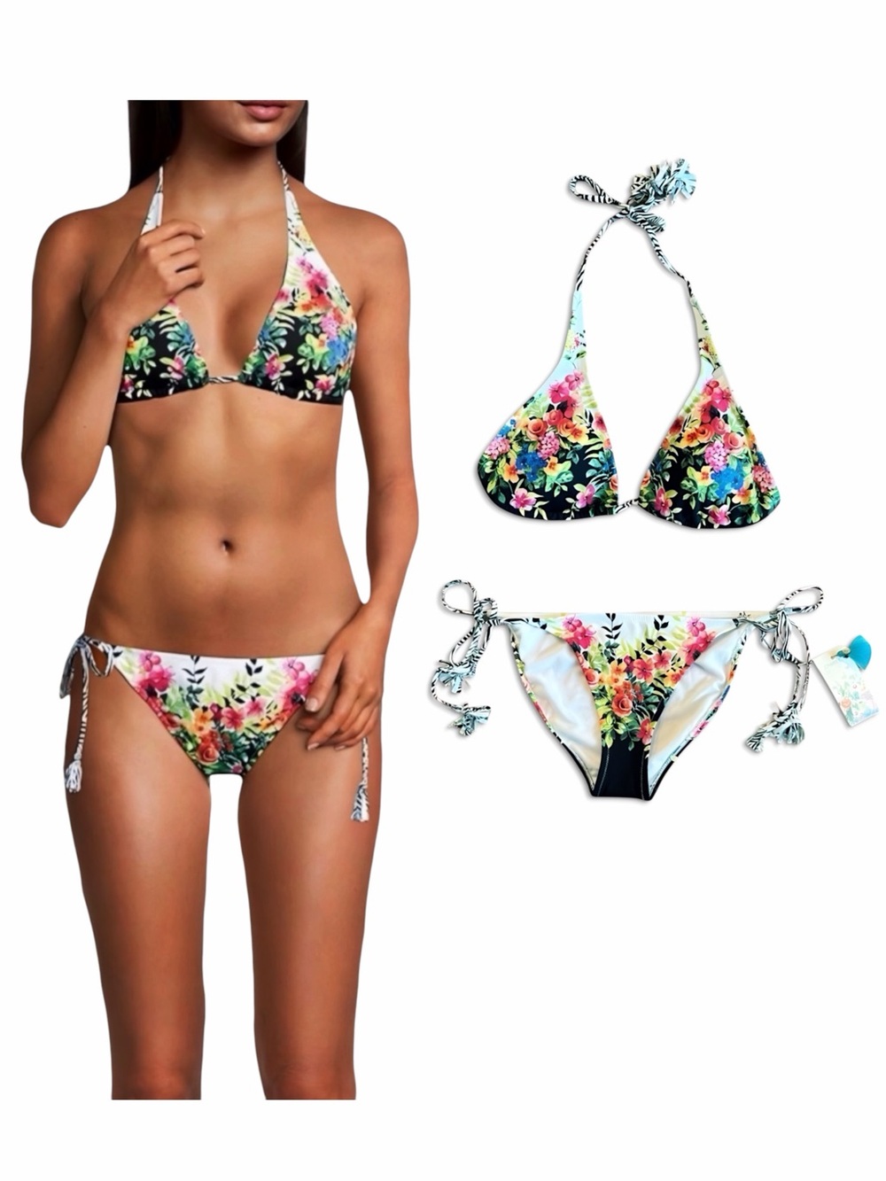 Johnny Was Spring String Bikini Set XL - Picture 14 of 14